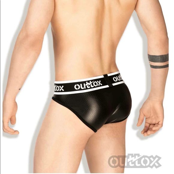 Outtox Black Regular Rear briefs. BR142-90-Small - Picture 1 of 3